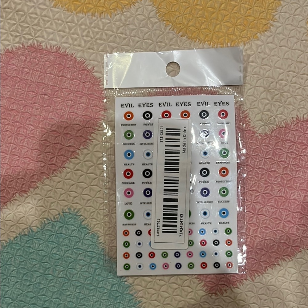 Colorful Evil Eye Stickers for nails NEW
